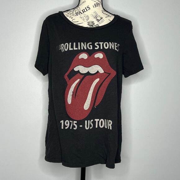 Rolling Stone Women's XXL 1975 - US Tour Tongue Logo Classic Retro Tee - Picture 9 of 9